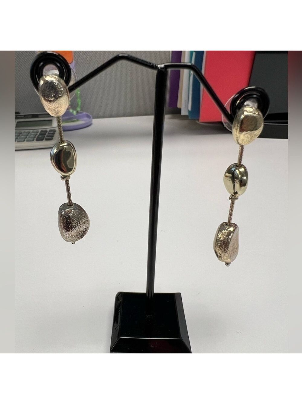 Vintage Gold tone dangle earrings.